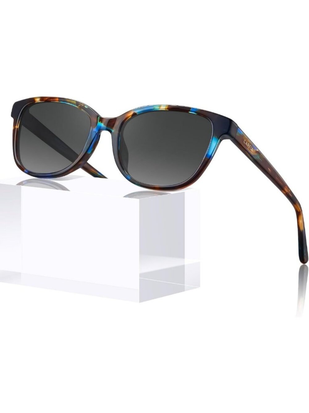 Stylish Polarized Women's Sunglasses, Acetate Frame, Fits Most Face Shapes